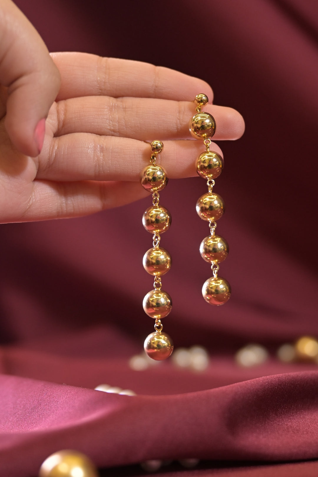 Gold Party Spiral Tassel Earrings