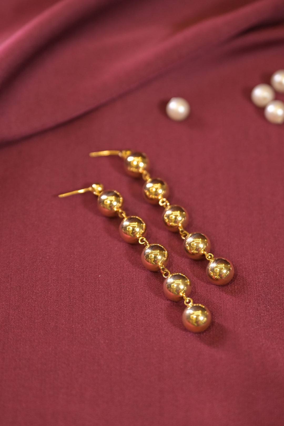 Gold Party Spiral Tassel Earrings