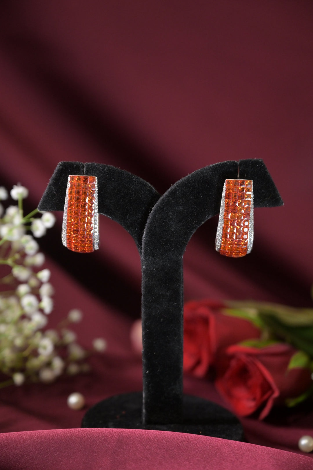 Suhana Gemstone Hoop Earrings