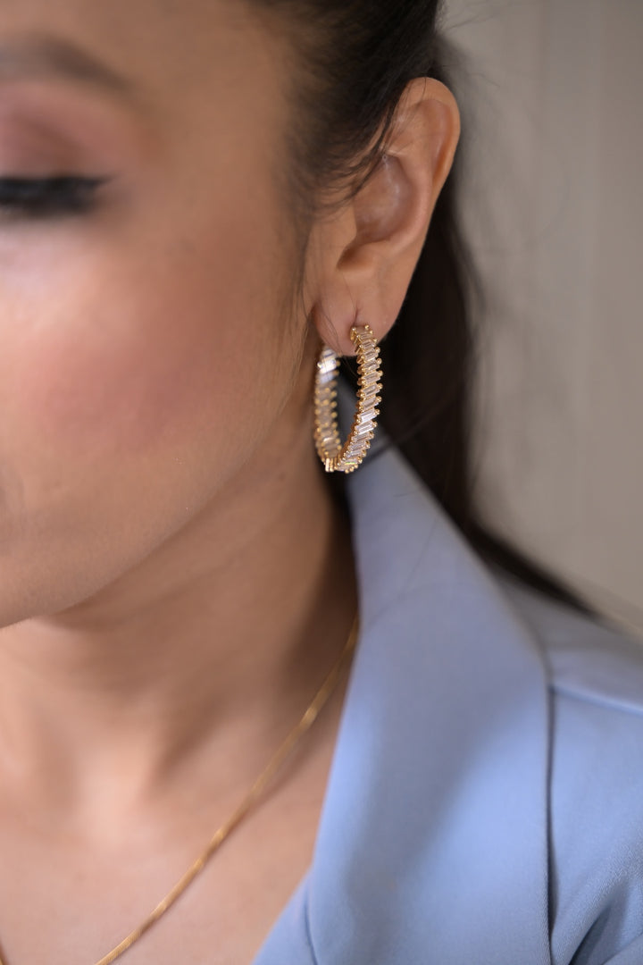 Aura Hoops Diamond minimalist Earring