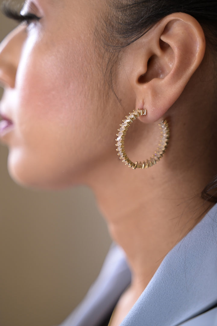Aura Hoops Diamond minimalist Earring
