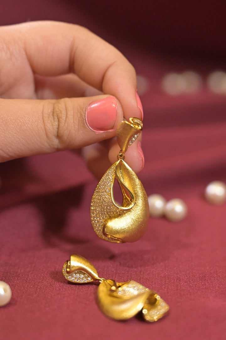 Gold Bling Drop Earrings