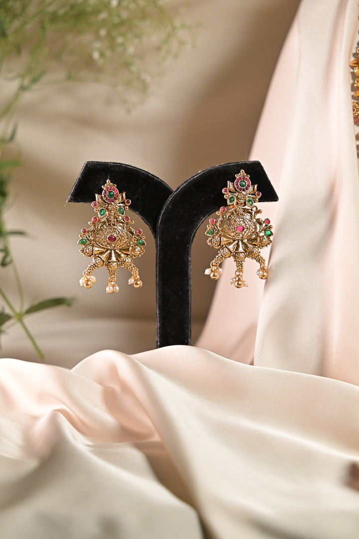 Meenakshi Temple 24 Karat Gold Long Necklace