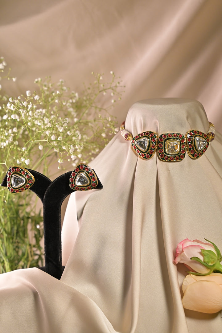 Rajsi Mohar Polki Choker Necklace