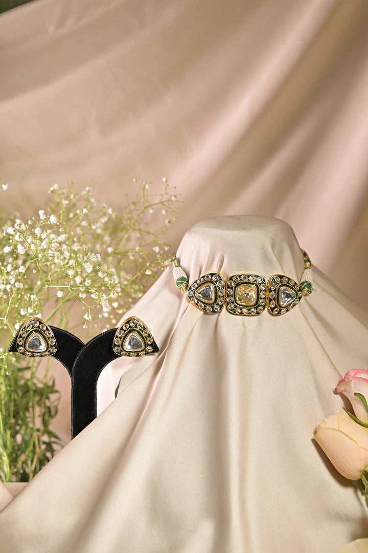 Rajsi Mohar Polki Choker Necklace