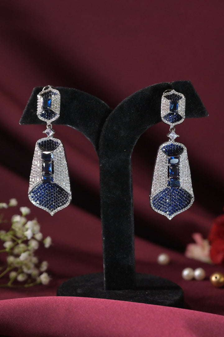 Ruby Oxidised Leaf Earrings