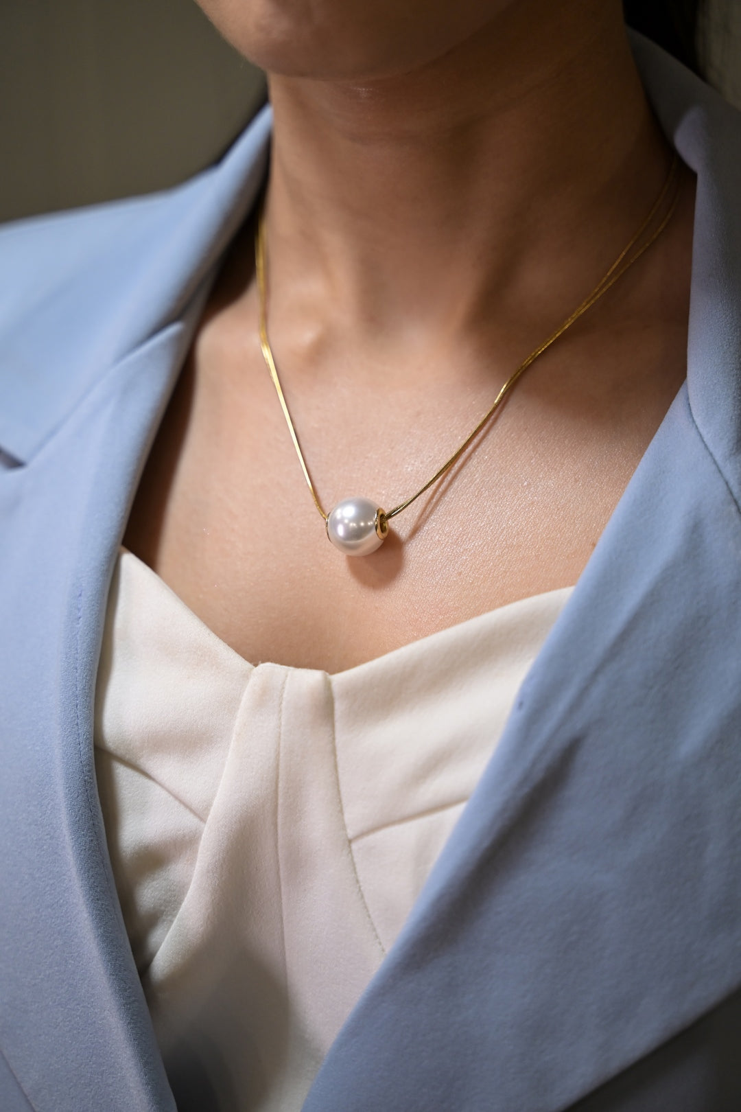 Classic Pearl Golden Chain Necklace