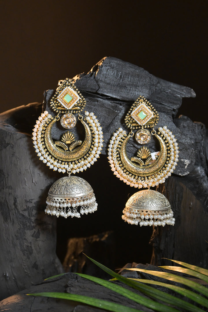 Shyam Silver Jhumka Earrings