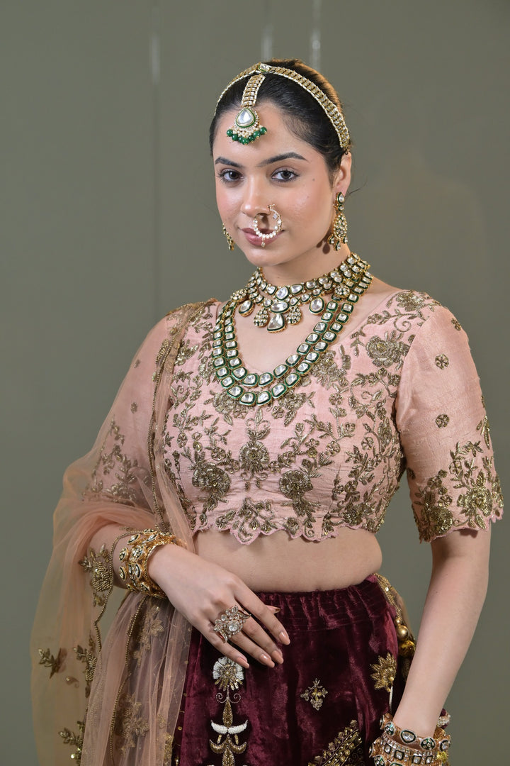 Sudhadevi Premium Layered Polki Bridal Necklace