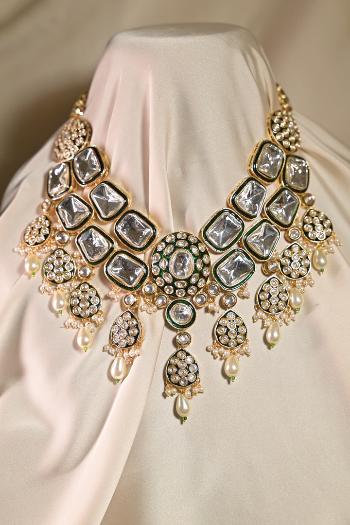 Padmini Rajputani Bridal Polki Kundan Necklace