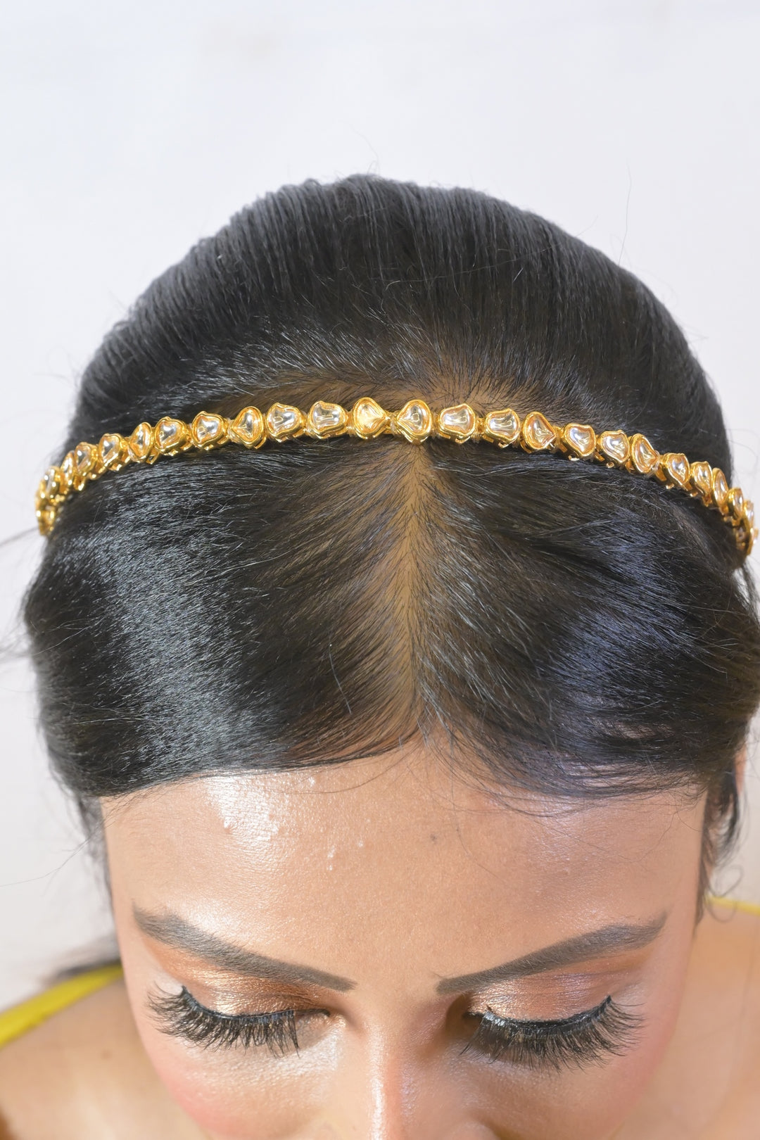 Mehndi Polki Golden Headband