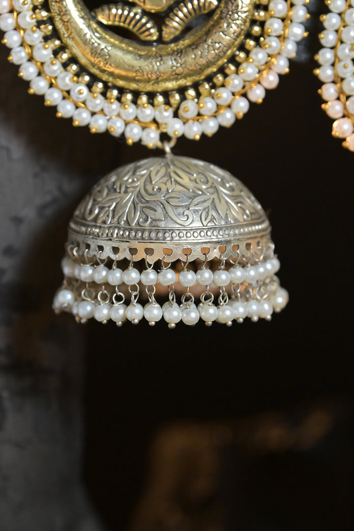 Shyam Silver Jhumka Earrings