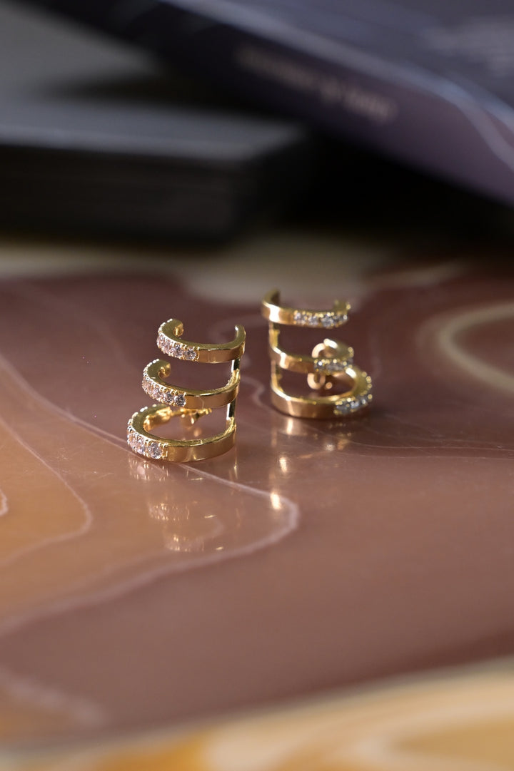 Halo Glide Classic Diamond Earcuffs Earrings