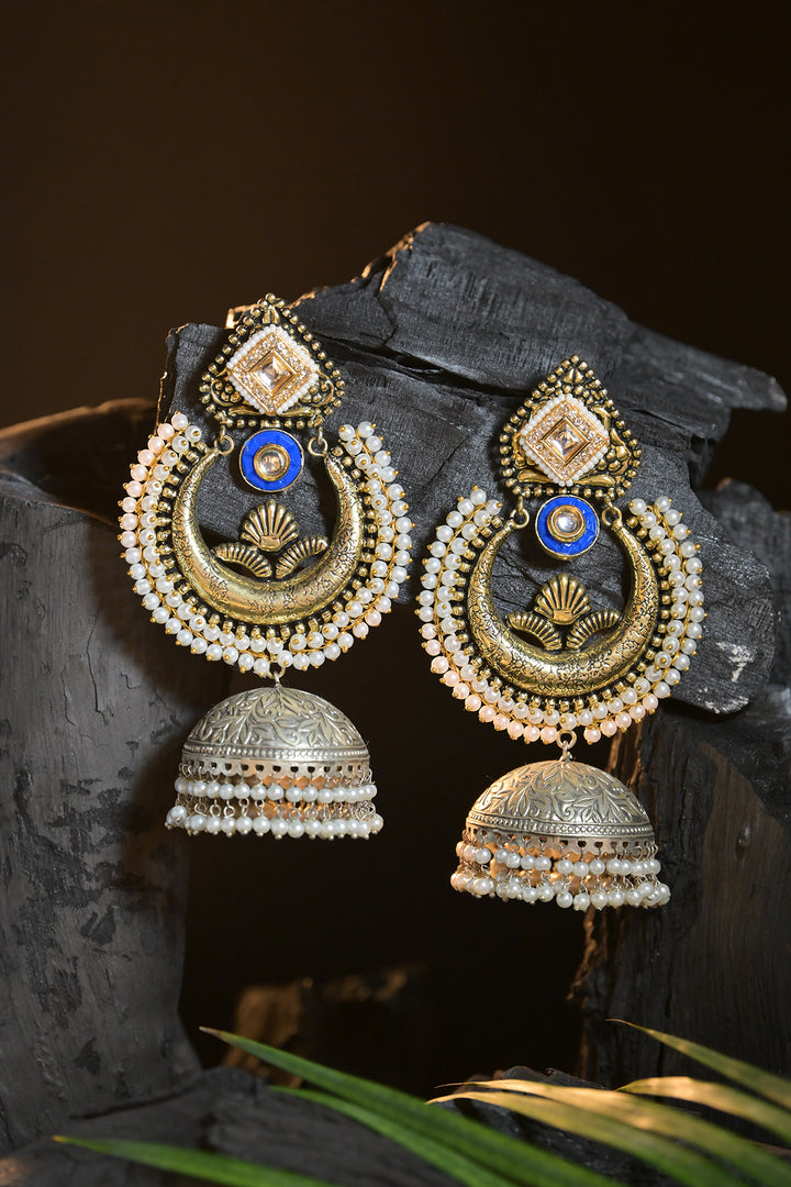 Shyam Silver Jhumka Earrings