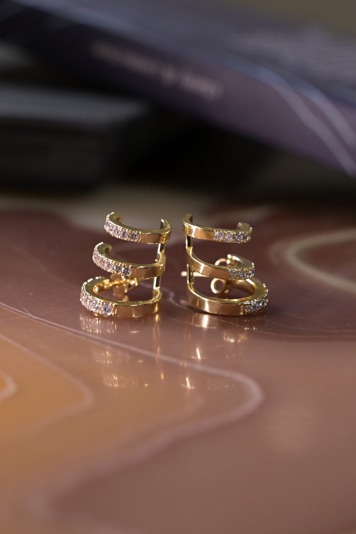 Halo Glide Classic Diamond Earcuffs Earrings