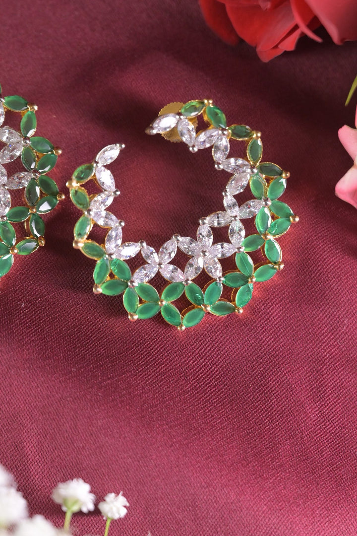 Saarang Big Spiral Hoop Stud Earrings