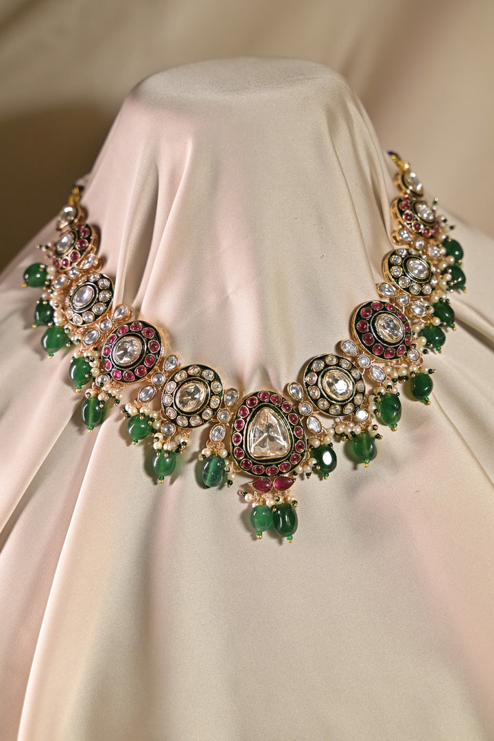 Zyra Temple Multicolored Bridal Necklace