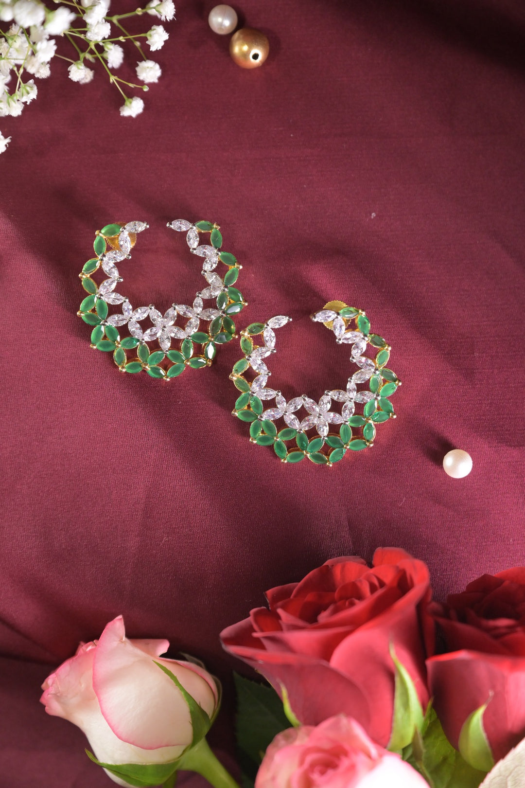 Saarang Big Spiral Hoop Stud Earrings