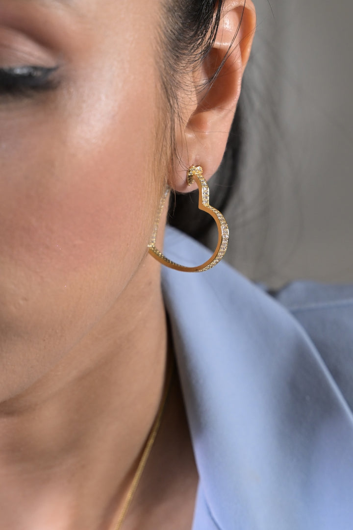 Glow Heart Hoop Earring