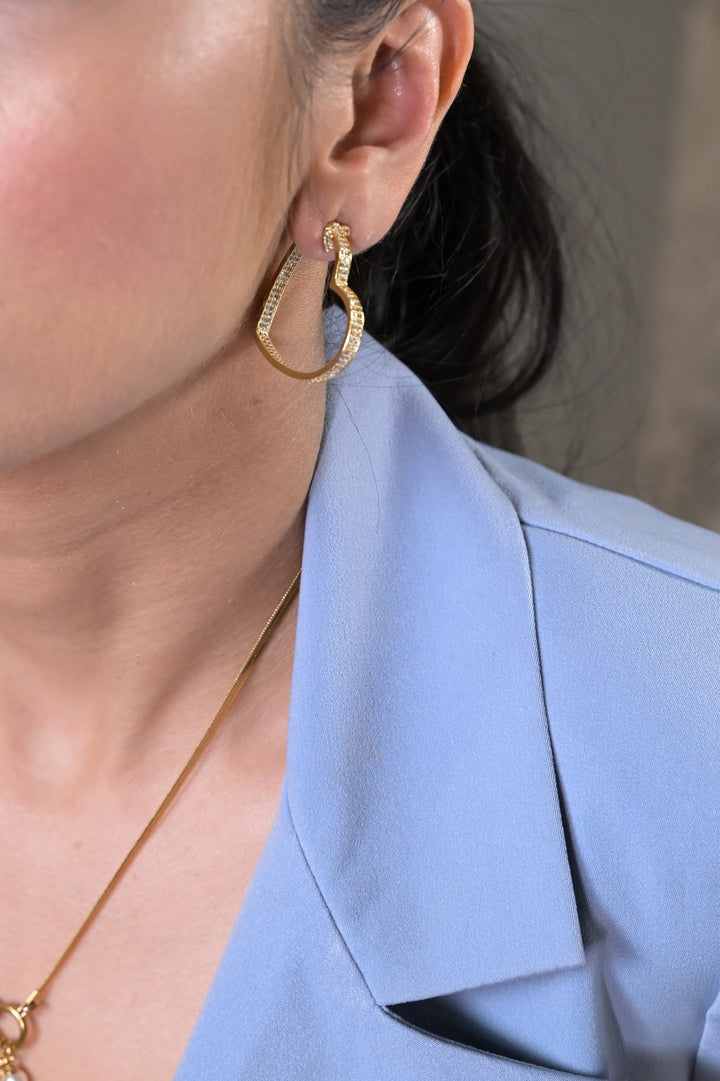 Glow Heart Hoop Earring