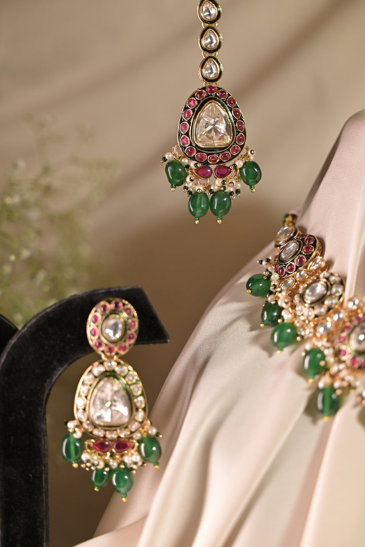 Zyra Temple Multicolored Bridal Necklace