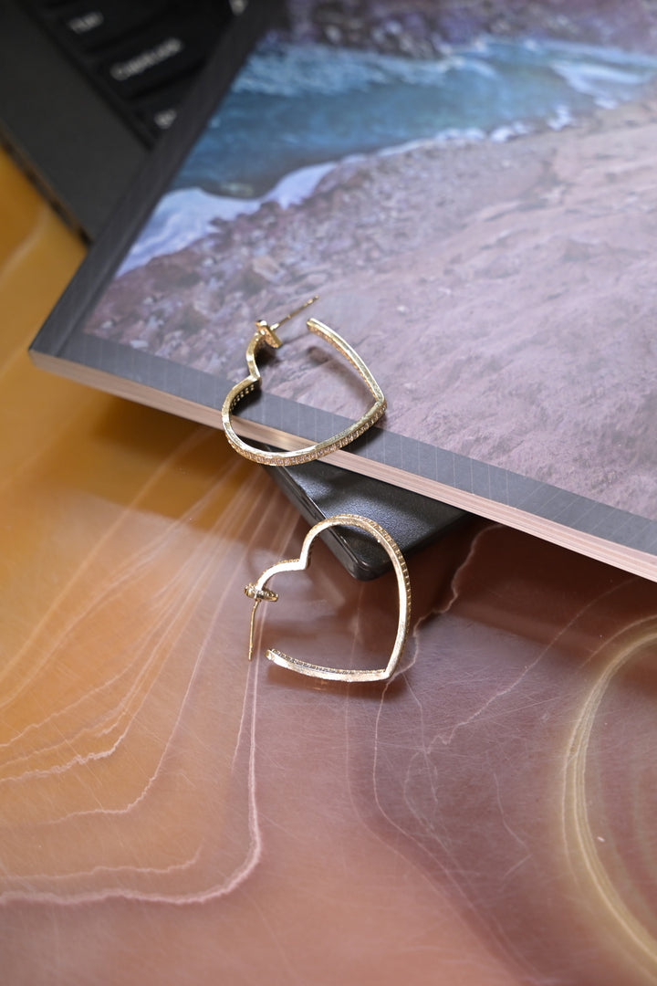 Glow Heart Hoop Earring