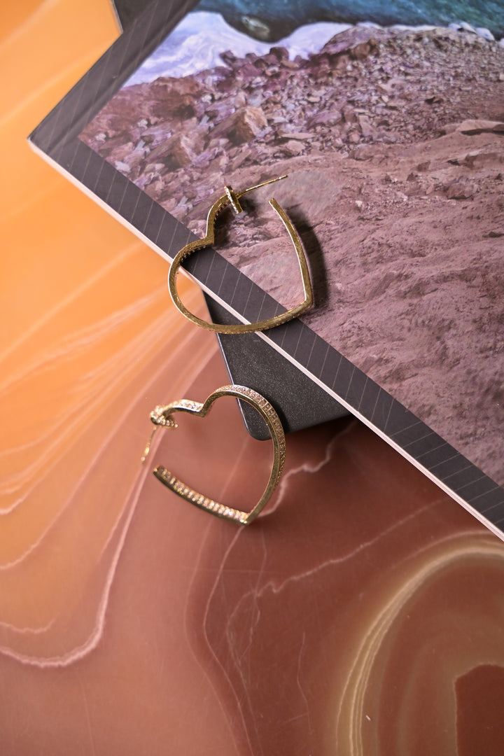 Glow Heart Hoop Earring