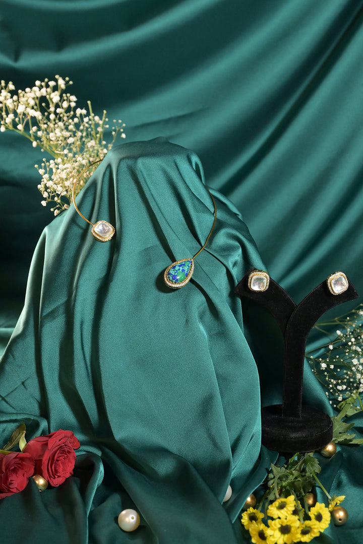 Vijaya Open Polki Western Chokar Necklace