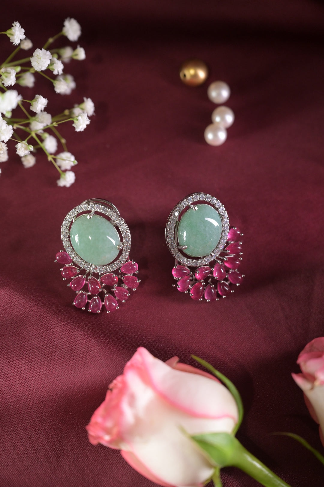 Neer Mint Bold Stud Earrings