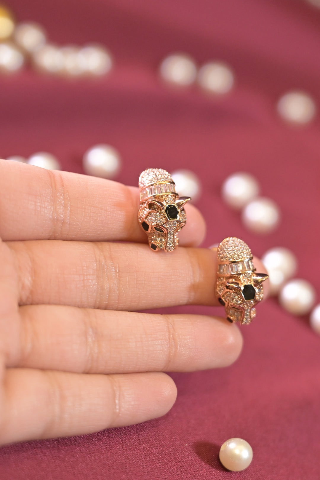 Gold Leo Petite Studs Earrings