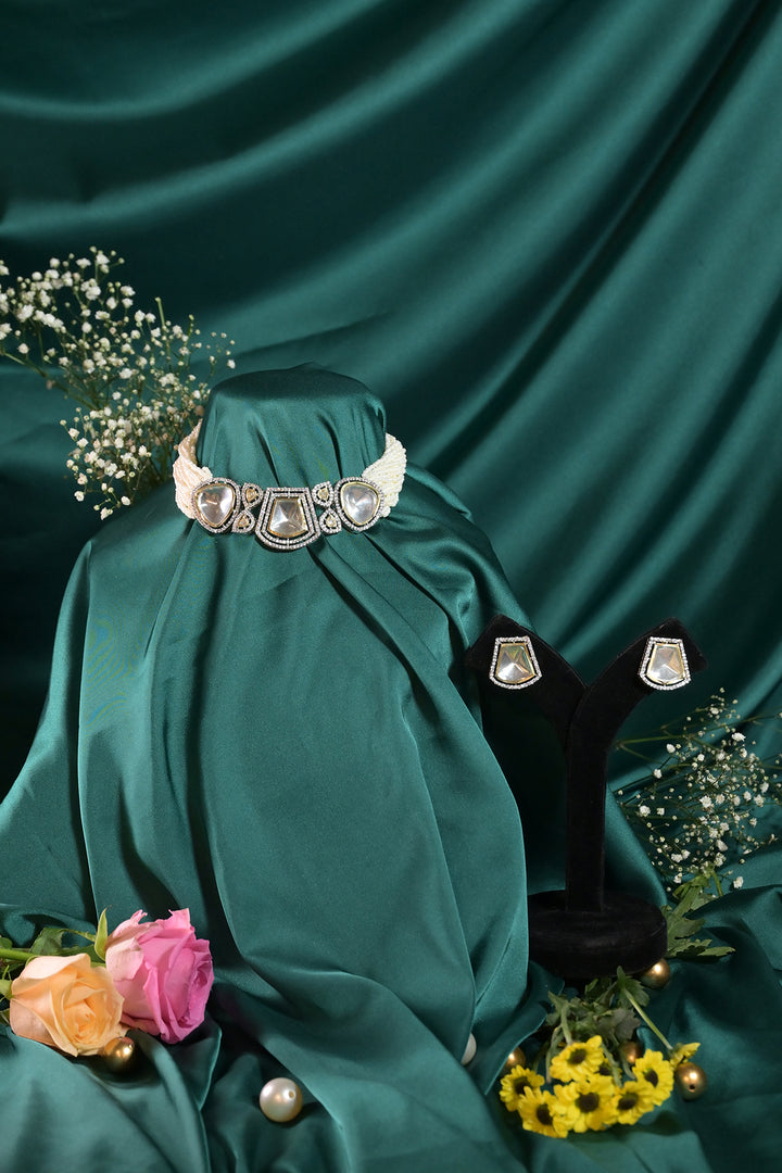 Kusum Polki Pearl Victorian Choker Necklace