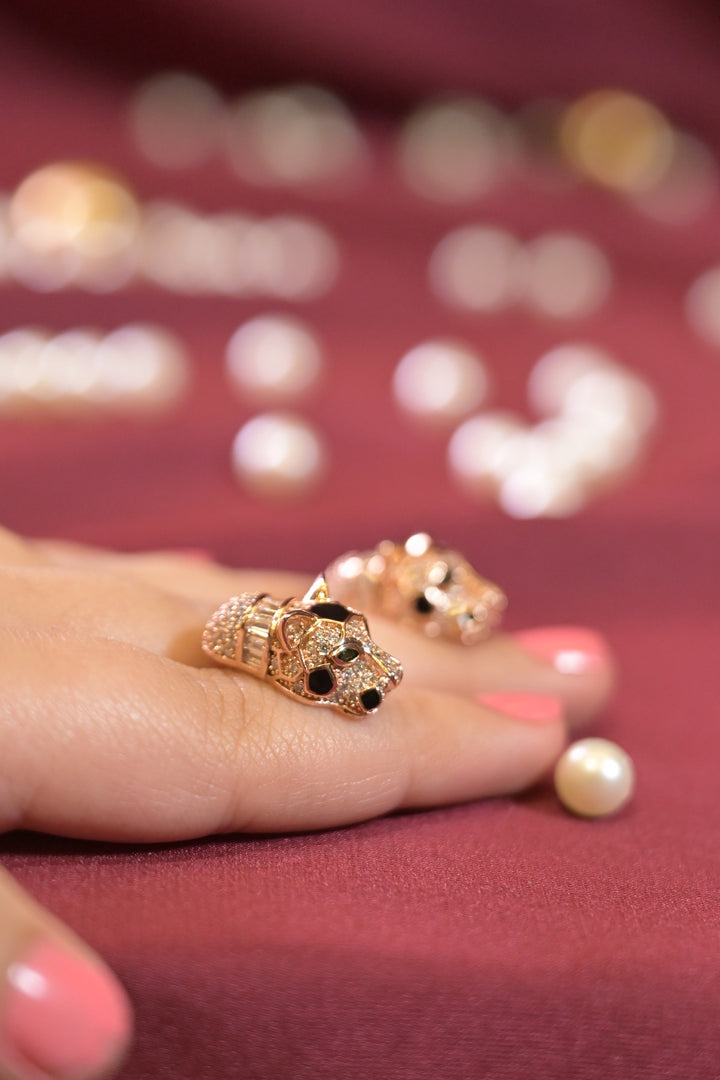 Gold Leo Petite Studs Earrings