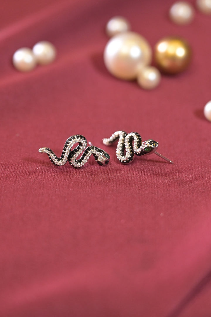 Black Serpent Ear Cuff Earrings