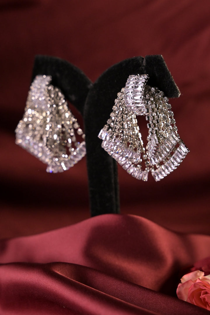 Glittera Wings Diamond Tassel Earrings