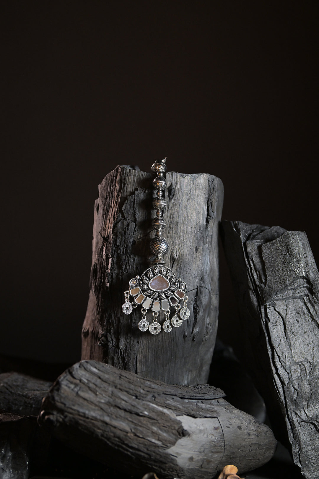 Morika Silver Sleek Maangtikka