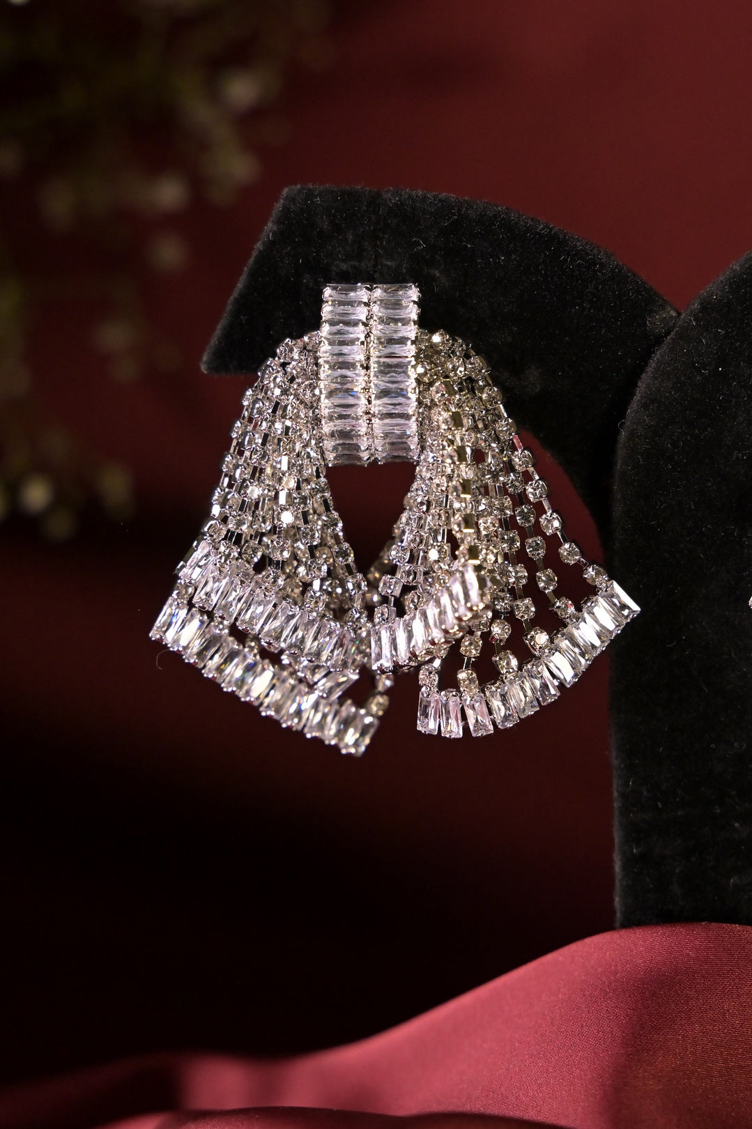 Glittera Wings Diamond Tassel Earrings