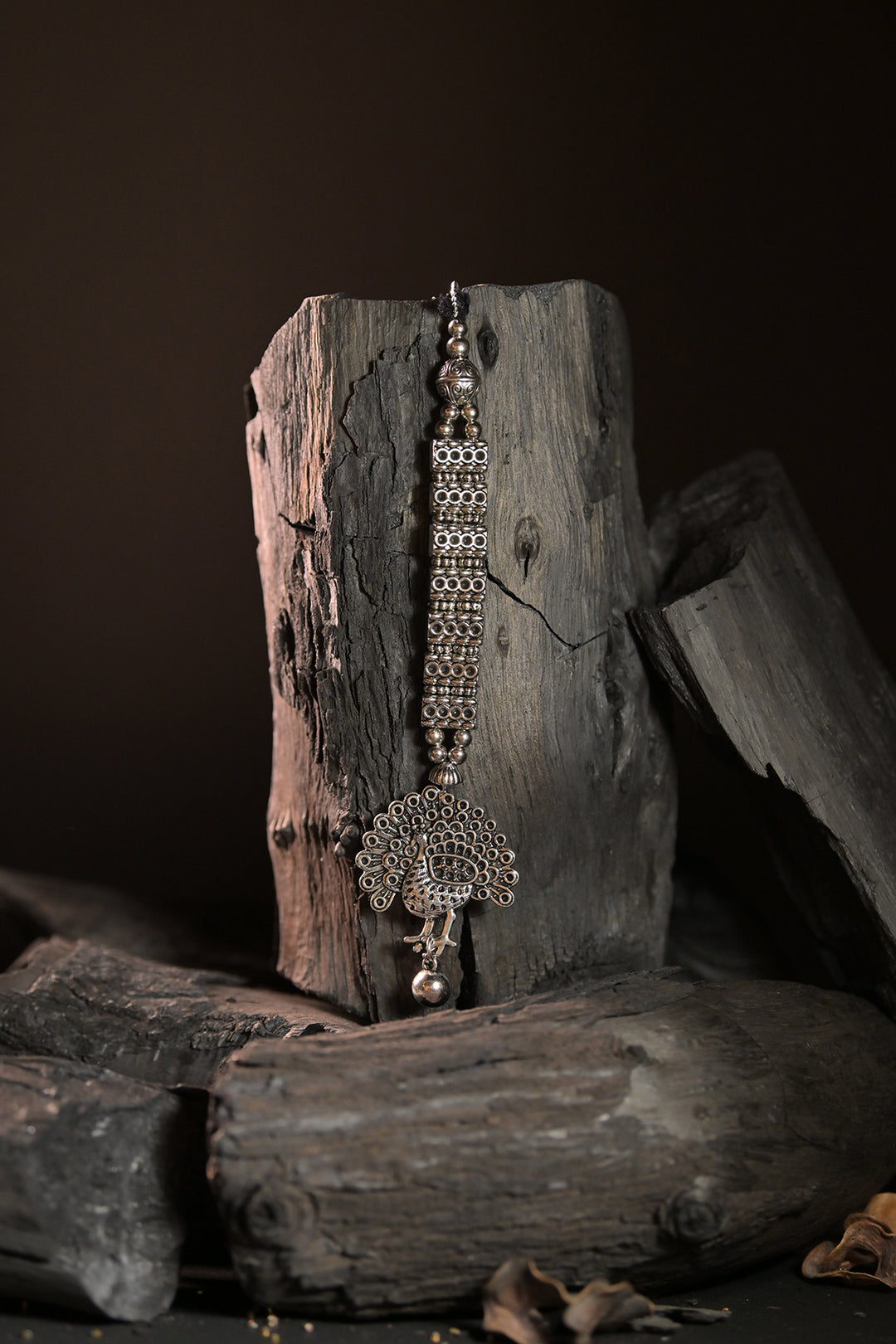 Rajmor Silver Sleek Maangtika