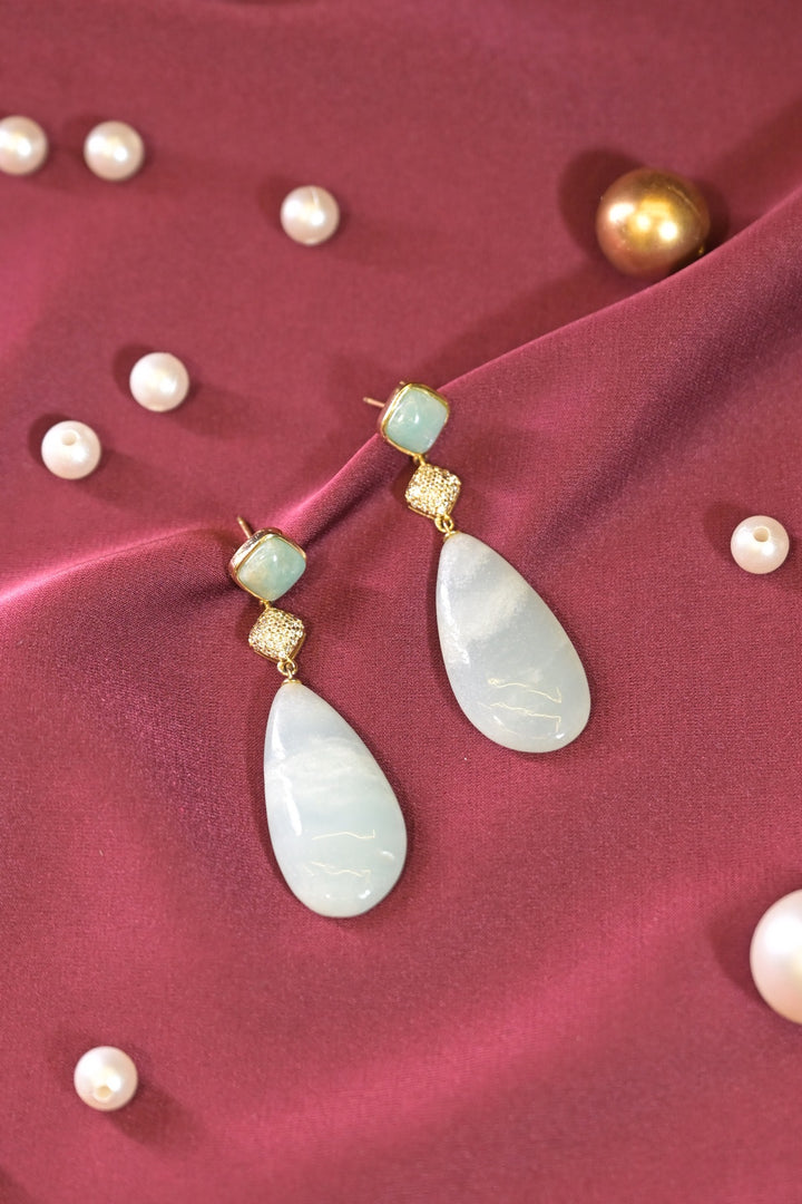 Coral Boho Threader Earrings