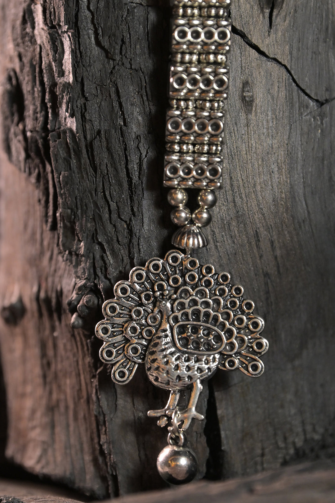 Rajmor Silver Sleek Maangtika