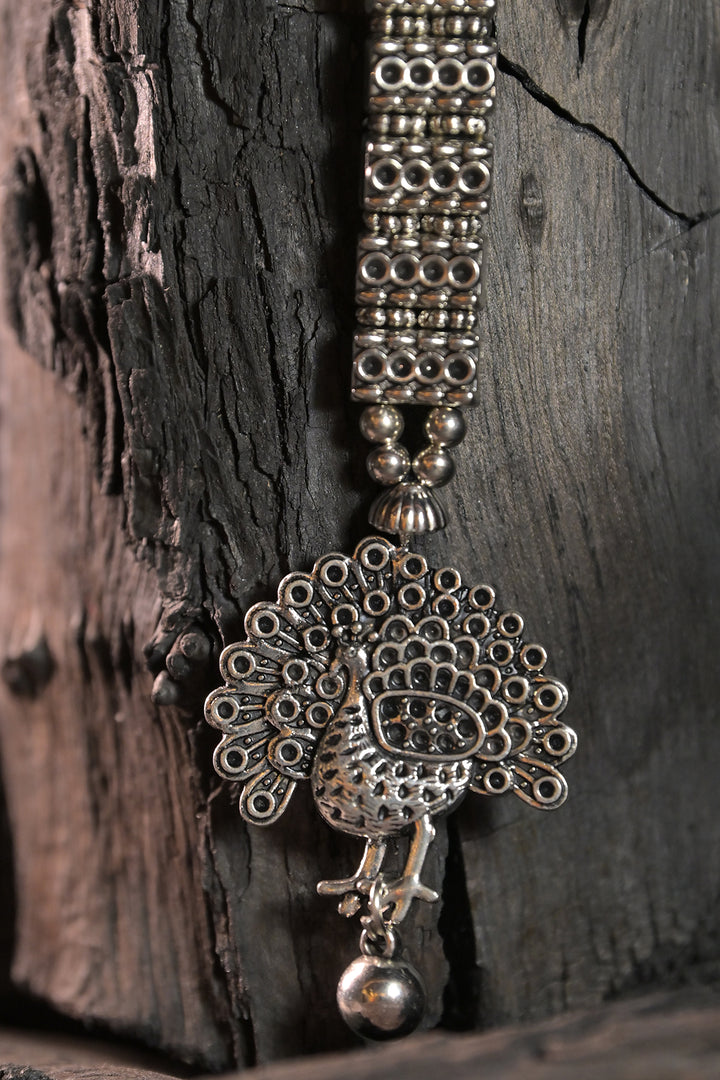 Rajmor Silver Sleek Maangtika