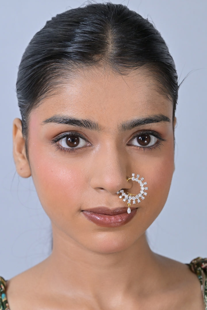 Apsara Diamond Small Circle Silver Nosering