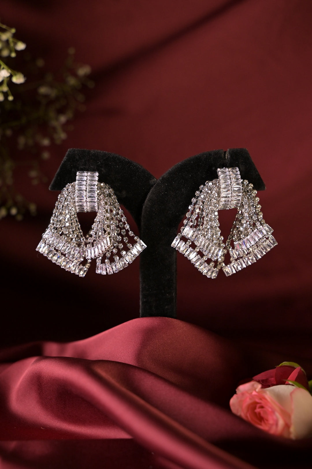 Glittera Wings Diamond Tassel Earrings