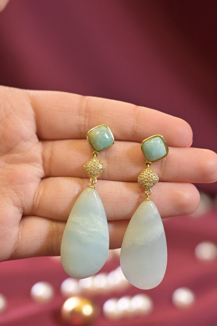 Coral Boho Threader Earrings