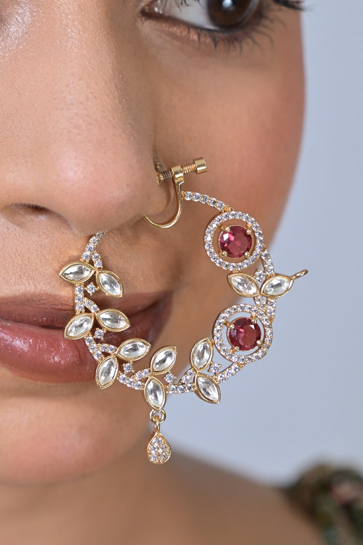 Ruhani Diamond Circle Silver Nosering