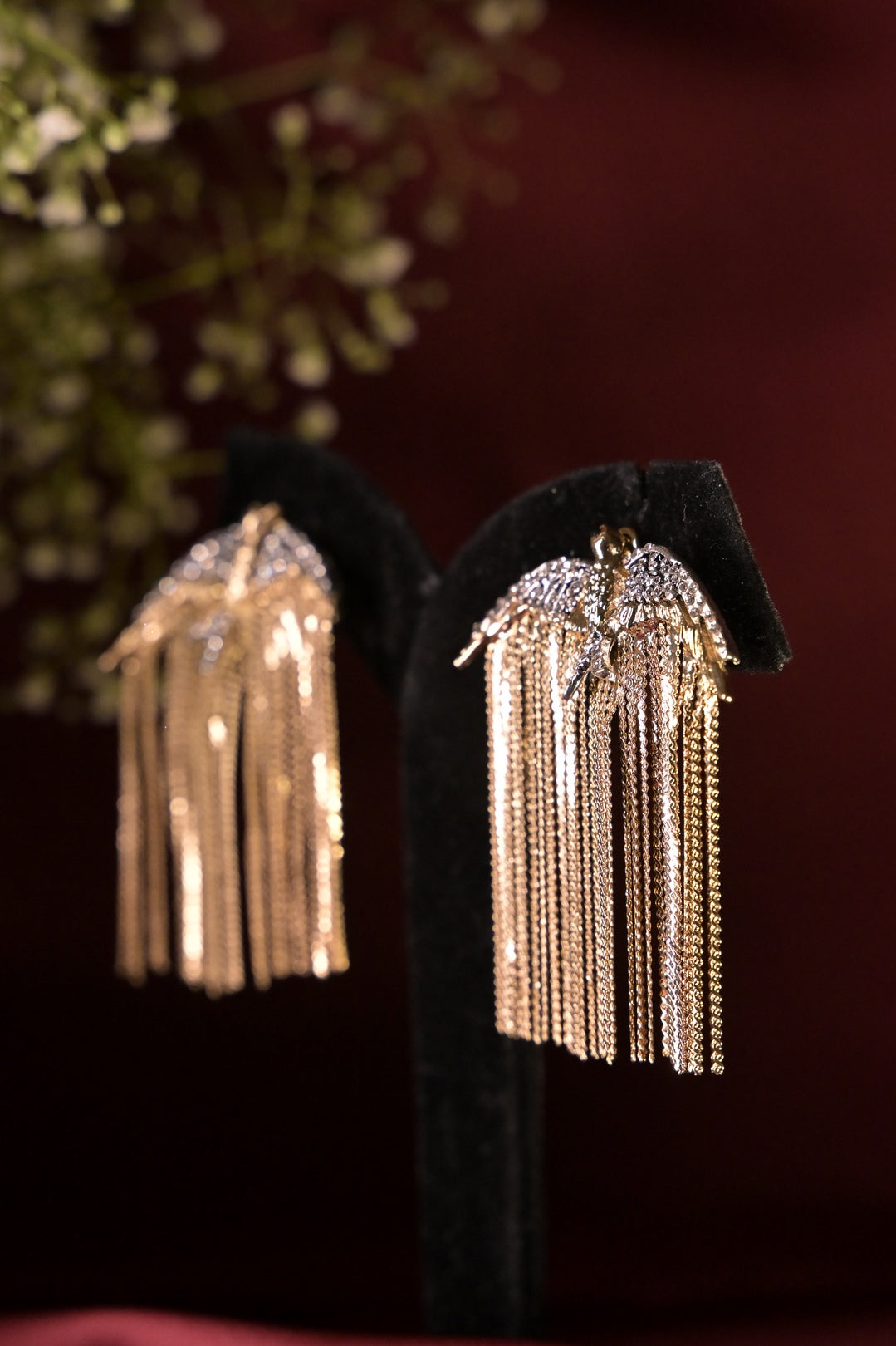 Eagle Wings Tassel Dangler Earring