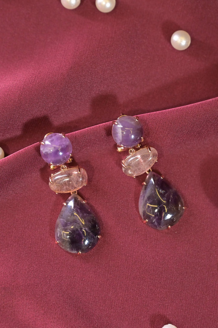 Coral Shell Drop Earrings