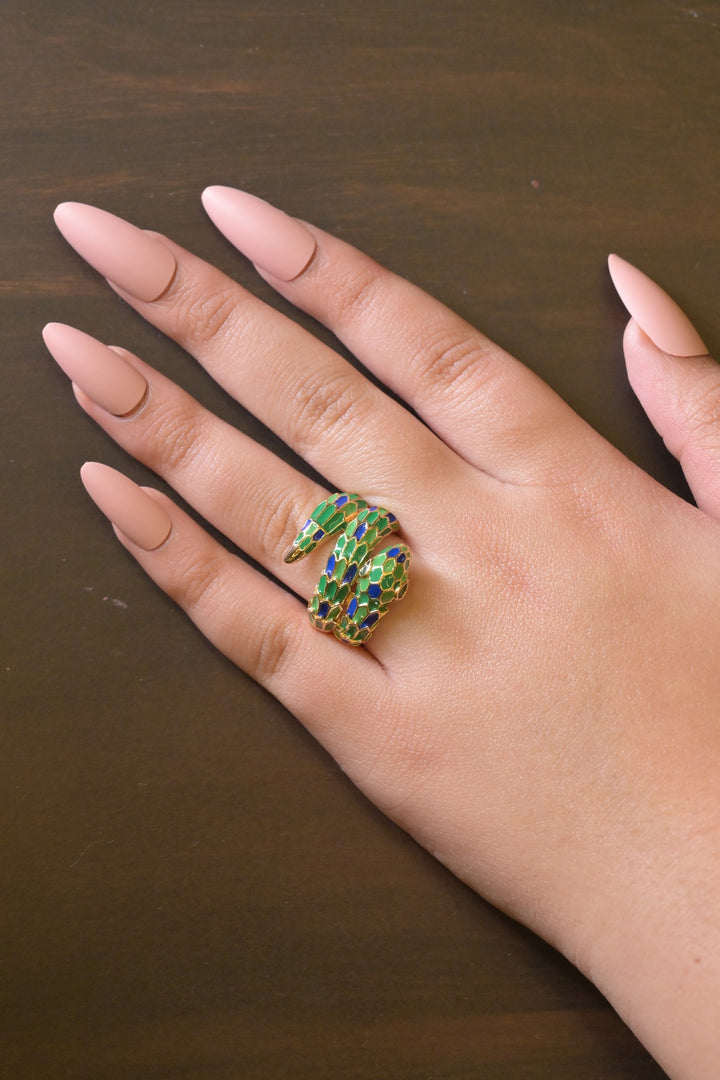 Serpent Layered Band Ring