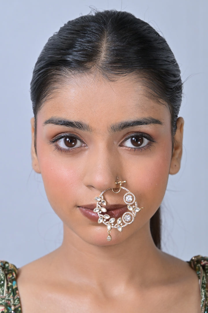 Ruhani Diamond Circle Silver Nosering