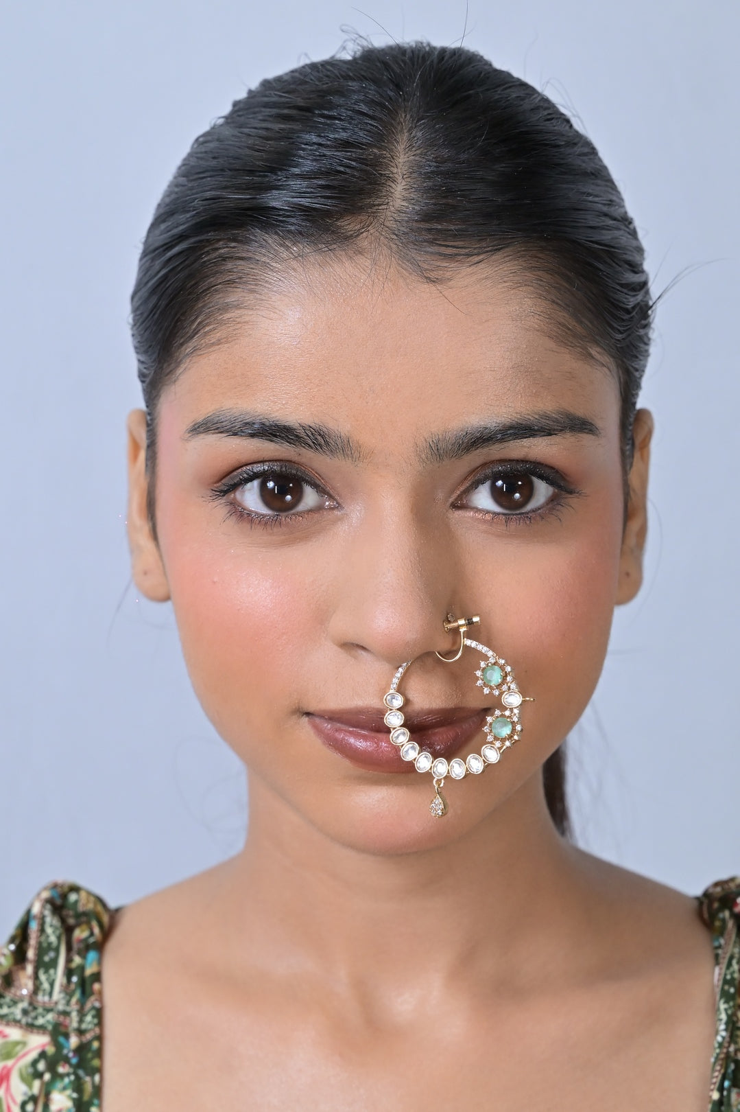 Charvi Diamond Circle Silver Nosering