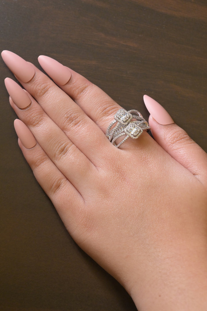 Double Solitaire Band Ring